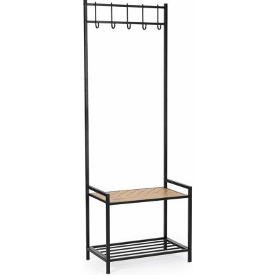 Yes Everyday Haldor předsíňová sestava přírodní/černá 64.5 cm, 180 cm, 37.5 cm – Zboží Mobilmania