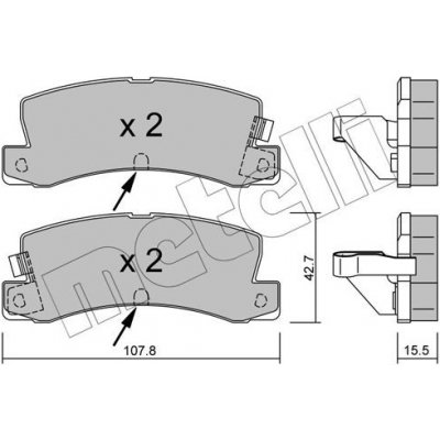 KLOCKI HAM.TOYOTA COROLLA 99-01 TYL – Hledejceny.cz