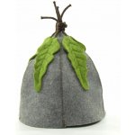 Velforia Čepice Listy šedá zelené listy – Zboží Dáma