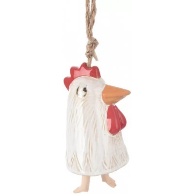 Zvonek ker. kohout šedý 8x8x12 cm – Zboží Dáma