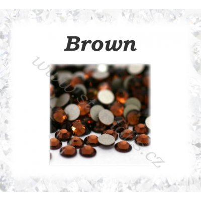 Kamínky na nehty Brown SS6 hnědé 2 mm 20 ks – Zboží Mobilmania