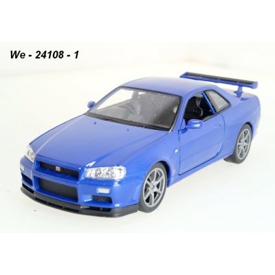 Welly Nissan Skyline GT-R modré 1:24
