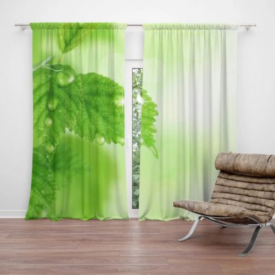 Sablio Závěs Listy 2: 2ks 140x250cm – Hledejceny.cz