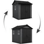 KETER NEWTON PLUS WIDE 7 x 7,5 zahradní domek, 230 x 224 x 246 cm šedý 17212878 – Zboží Dáma