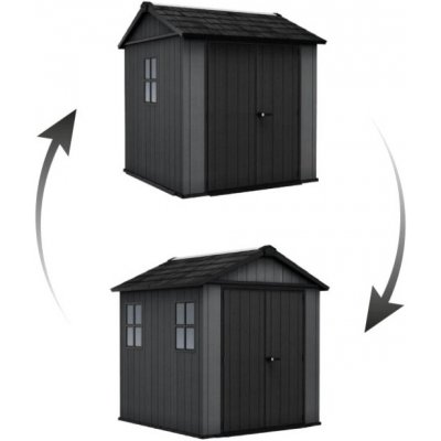 KETER NEWTON PLUS WIDE 7 x 7,5 zahradní domek, 230 x 224 x 246 cm šedý 17212878 – Zboží Dáma