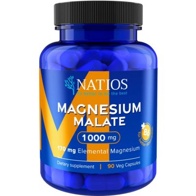 Gaia Store Natios Magnesium Malate 1000 mg + B6, 90 veg. kapslí – Hledejceny.cz