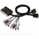 Aten CS-682 DataSwitch elektronický 2:1 (kláv.,DVI,myš,audio) USB, 1,2m kabely