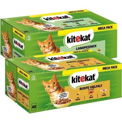 Kitekat Pestrý výběr v omáčce Landpicknick v omáčce 96 x 85 g