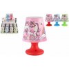 Mini lampička s jednorožcem na stůl plast 8x11cm na baterie 3 barvy