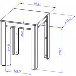 BRADOP Jídelní stůl OTO 60x60 – Zbozi.Blesk.cz