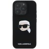 Pouzdro a kryt na mobilní telefon Apple Karl Lagerfeld Karl Head silikonový s MagSafe pro iPhone 16 Pro Max - černý 57983122738