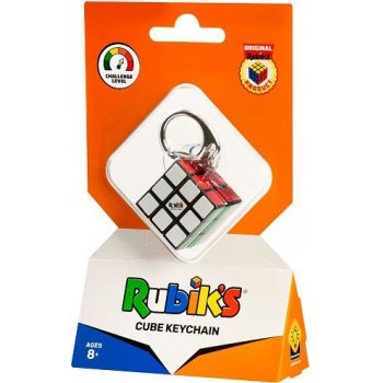 Rubikova kostka hlavolam 3x3x3 přívěšek plast 3x3x3cm na kartě