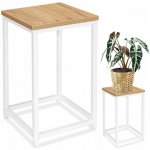 TZB Květinový stojan Loft Arben 40 cm černý/dub Craft – Sleviste.cz