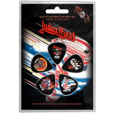 CurePink Kytarová trsátka Judas Priest: Turbo set 5 kusů – Zbozi.Blesk.cz