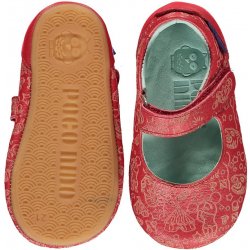 Poco Nido kožené barefoot Mighty Shoes Mary Jane červená