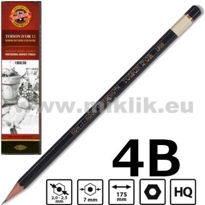 Koh-i-Noor 1900 4B grafitová tužka – Zboží Živě