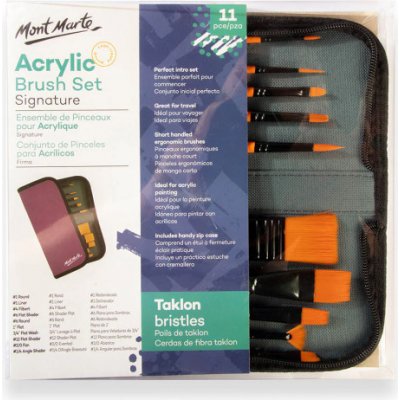 Mont Marte Sada akrylových štětců Mont Marte v pouzdře - 10 ks - BMHS-0030 – Sleviste.cz