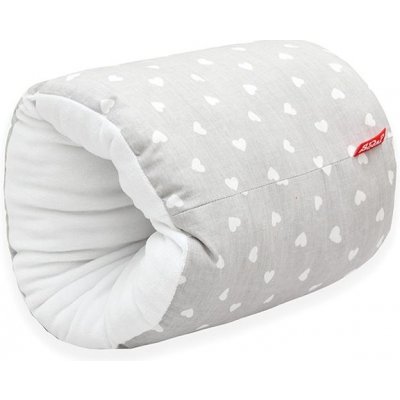 SCAMP Kojící polštář na ruku Little Heart White Grey – Zboží Dáma