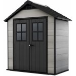 Keter OAKLAND 754 Zahradní domek 210 x 125 x 253 cm šedá/antracit 17197419 – Sleviste.cz