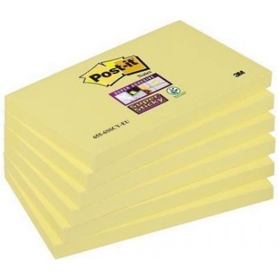 Samolepicí bloček, žlutá, 76x127 mm, 6x90 listů, 3M POSTIT