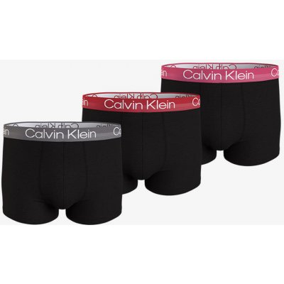 Calvin Klein Modern Structure Cotton Trunk 3-Pack Black – Zboží Mobilmania