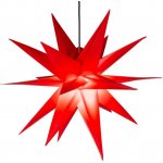 Nexos Vánoční dekorace hvězda s časovačem 1 LED 55 cm červená – Hledejceny.cz