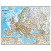 Nástěnné mapy National Geographic Evropa - nástěnná mapa Classic 118 x 92 cm Varianta: bez rámu v tubusu, Provedení: laminovaná mapa v lištách