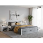 Textilomanie Ikaros Double beton / bílá s laťkovým roštem Matrace Somnia 18 cm – Sleviste.cz