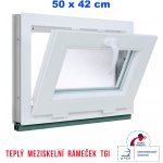 ERKADO Plastové okno 50x40 cm bílé sklopné – Zboží Mobilmania