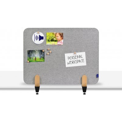 Legamaster Nástěnková stolní dělící přepážka 60 x 80 cm se svorkou, šedá – Zboží Dáma