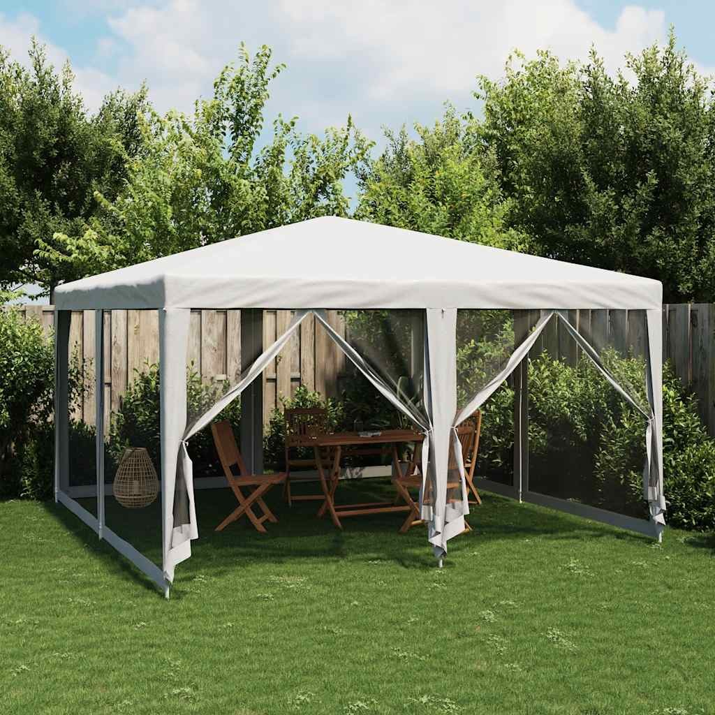 zahrada-XL 4010061 Party stan s 8 síťovanými bočnicemi 4 x 4 m bílý