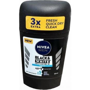 Nivea Men Black & White Invisible Fresh deostick 50 ml