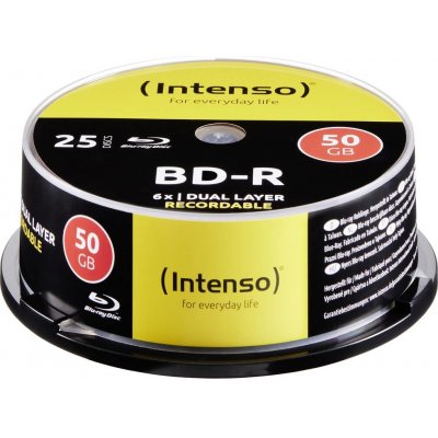 Intenso BD-R 50GB 6x, cakebox, 25ks (5001124) – Zboží Živě