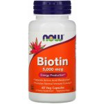 NOW Foods Biotin 5000ug 60 rostlinných kapslí – Hledejceny.cz