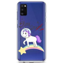 Pouzdro TopQ Samsung A41 silikon Stay Unicorn