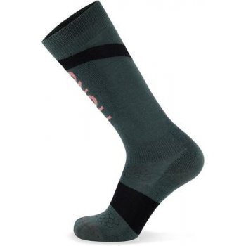 Mons Royale 100595-1037-374 merino ponožky ULTRA CUSHION MERINO SNOW SOCK burnt sage / black