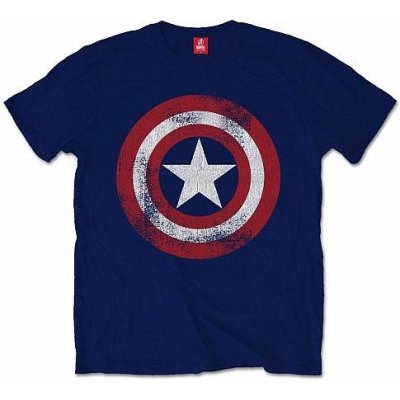 Captain America tričko Distress Shield – Zboží Mobilmania