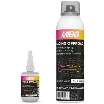 MIBO Racing Offroad vteřinové lepidlo 50g + aktivátor spray 200ml