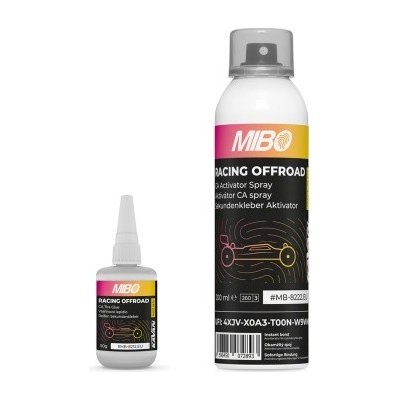 MIBO Racing Offroad vteřinové lepidlo 50g + aktivátor spray 200ml