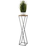 HowHomely Stojan na květiny LOFT 100x24 cm černá/hnědá DD0330 – Zboží Dáma