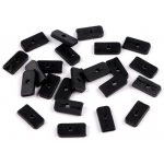 Silikonové koncovky na ploché, kovové a plastové kostice šíře 6; 8; 12 mm - (6 mm) černá (50 ks) – Sleviste.cz