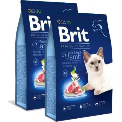 Brit Premium by Nature Cat Sterilized Lamb 2 x 8 kg – Sleviste.cz