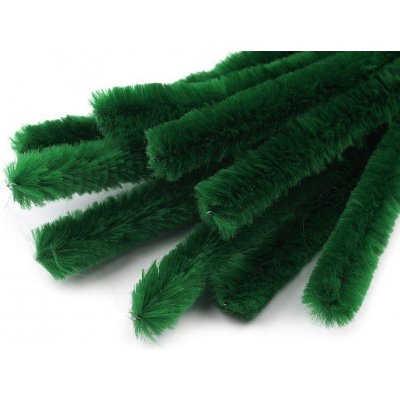 Chlupatý modelovací drát 240512/04, jednobarevná zelená jedle, průměr 15mm, délka 30cm, (1 balení, 10 kusů) – Hledejceny.cz