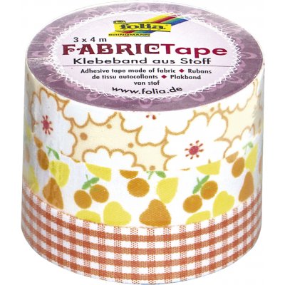 Creatoys Textilní washi pásky žluté 3 ks , 15 mm × 4 m – Hledejceny.cz