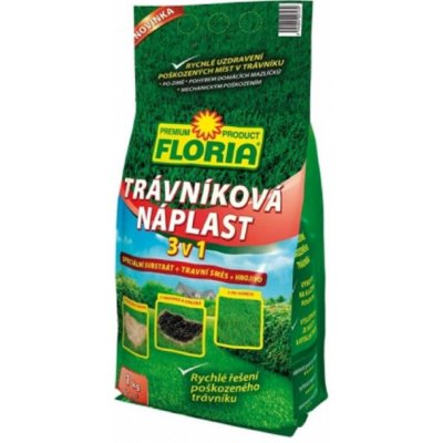 Trávníková náplast 3 v 1 - Floria - travní směs - 1 kg