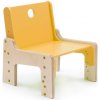 Dětský stoleček s židličkou Mimimo dřevěná rostoucí židle Sole žlutá