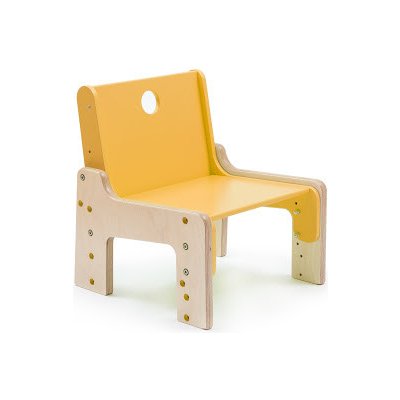 Mimimo dřevěná rostoucí židle Sole žlutá
