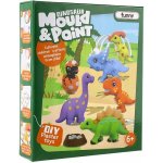 Teddies Kreativní sada výroba a malování dinosaura ze sádry s barvami s doplňky v krabici 18x22x5cm – Sleviste.cz
