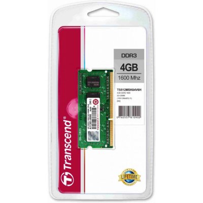 Transcend SODIMM DDR3 4GB 1600MHz CL11 TS512MSK64V6H – Zboží Živě
