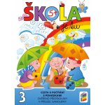 Škola je tu – Cesta k počítání s pohádkami barevná pracovní učebnice pro předškoláky s přílohou samolepky – Hledejceny.cz